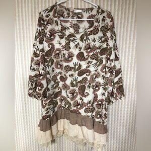 Paisley Vine Tunic Top